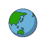 Earth globe rotating with Seamless loop animation